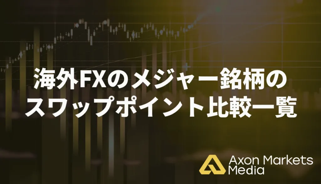 海外FXのメジャー銘柄のスワップポイントの比較一覧